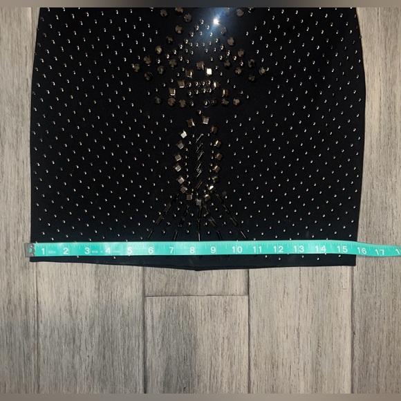 BEBE Black Stud Bling dress, luxury, Low Back, Size XS Extra Small, gorgeous! - Picture 7 of 16
